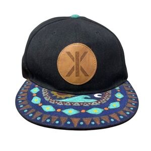 OnePiece‎ Hat Mens One Size Black Multi-color Aztec Print Adjustable Snapback
